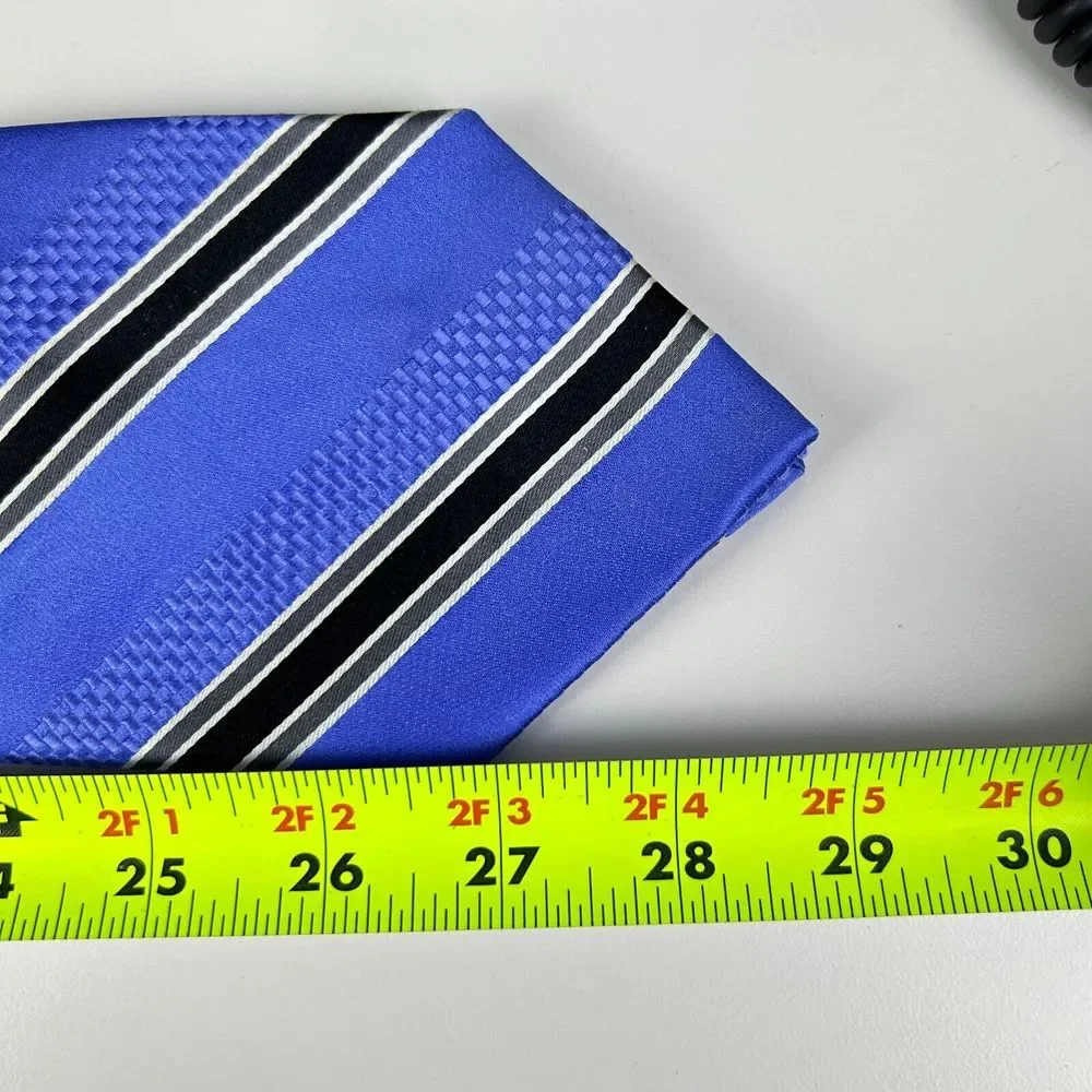 Bugatti Green Blue Black Striped Woven Classic Pointed Tie Men's One‎ Size